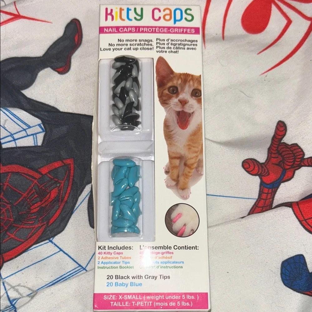 Kitty Caps Nail Caps for Cats - Black and Blue